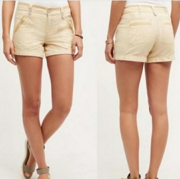 Anthropologie Pants - ANTHROPOLOGIE Pilcro Linen Blend Shorts Sz 4EUC!